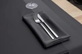 Servetele de Pansa PULSIVA Flair, Set de 6 piese, 100% Poliester, 40 x 40 cm, Antracit, Tesut Satin Atlas, OEKO-TEX Standard 100, Intretinere Usora
