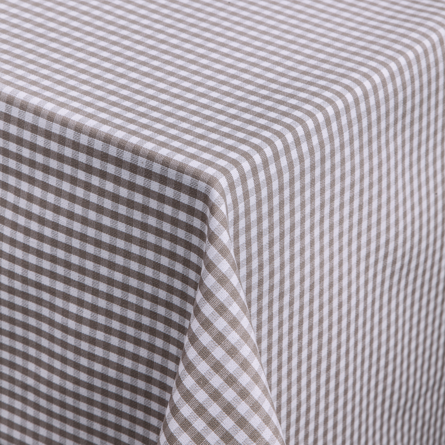 LUSINI La Villa Tablecloth, Square 100 x 100 cm, Vichy Check Pattern, 50% Cotton 50% Polyester, Easy Care, Quick Drying, Color Stable, German Design