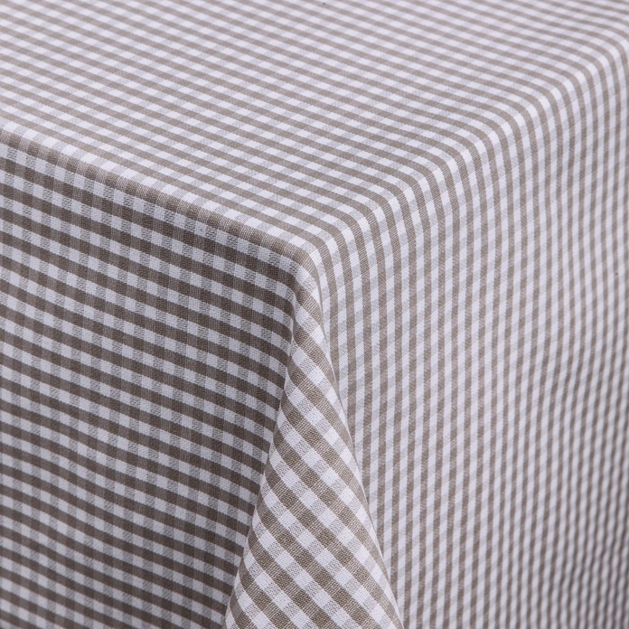 LUSINI La Villa Tablecloth, Square 100 x 100 cm, Vichy Check Pattern, 50% Cotton 50% Polyester, Easy Care, Quick Drying, Color Stable, German Design