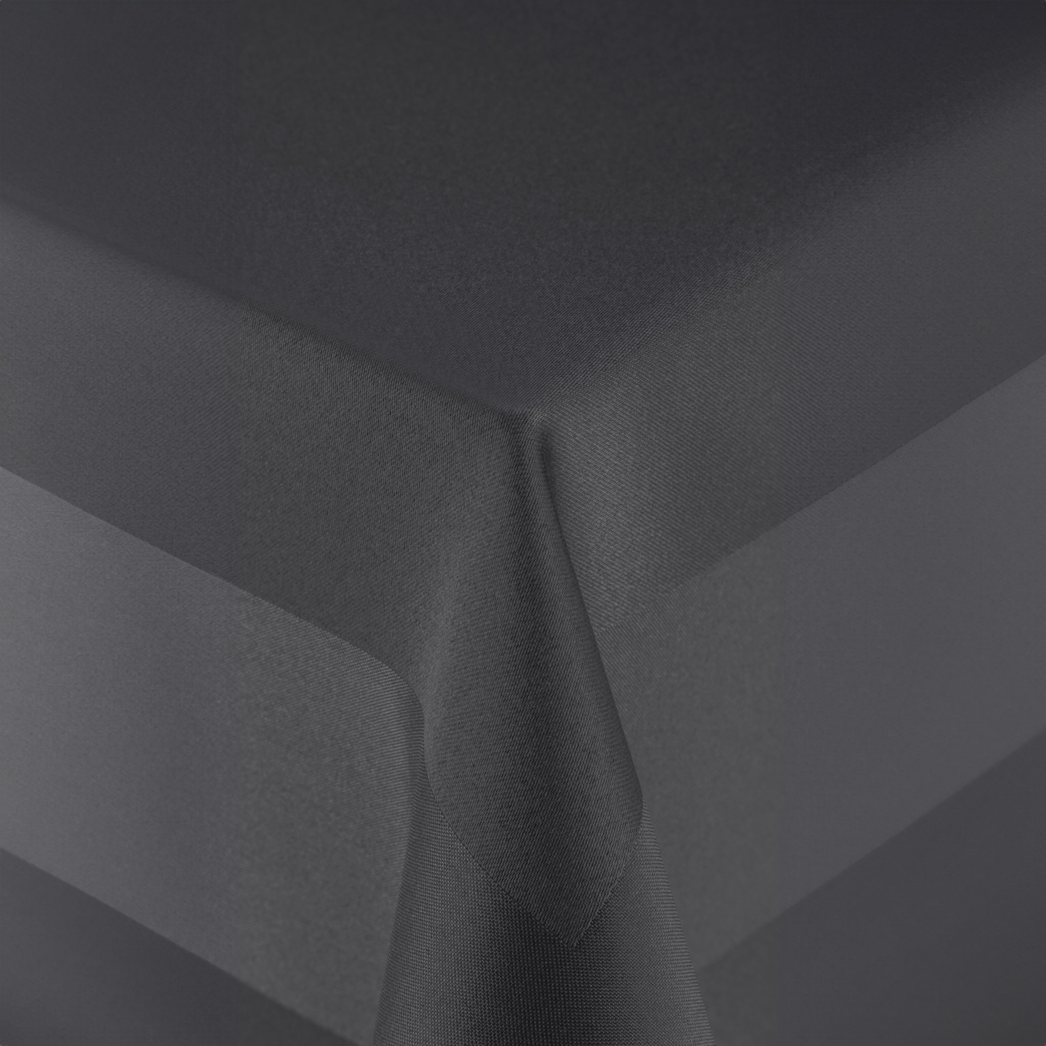 Fața de masă dreptunghiulară PULSIVA Flair, 100% Poliester Satin, 130 x 280 cm, Antracit, Îngrijire Ușoară, Certificare OEKO-TEX Standard 100