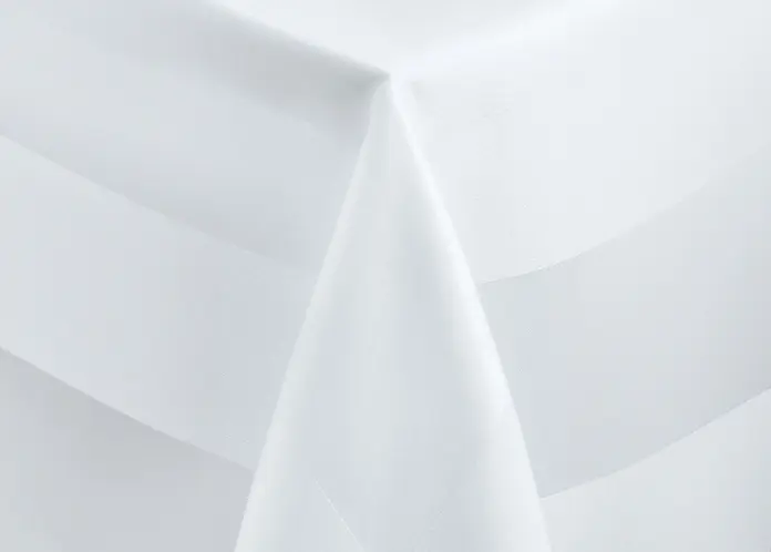 PULSIVA Flair Square Tablecloth, 130 x 130 cm, 100% Polyester, White, Satin Design, Easy-Care, OEKO-TEX Standard 100 Certified