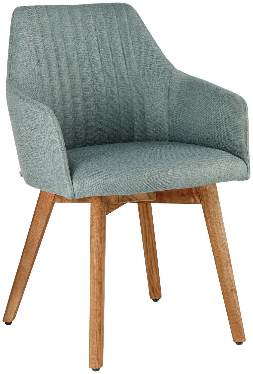 VEGA LUSINI Solutions GmbH Armchair Arne Armlehnstuhl Arne Armchair Arne; 56.5x60x85.5 cm (WxDxH); seat light-blue, base oak/natural; 2 piece / pack Armlehnstuhl Arne; 56.5x60x85.5 cm (BxTxH); Sitz hellblau, Gestell eiche/natur; 2 Stück / Pack Upholstered chair with armrests made of fabric cover (100 % polyester) and solid oak frame, oiled. Quilting on the backrest. High seating comfort. Integrated straps for a comfortable seat. Includes floor-protecting glides. For indoor use only. Supplied disassembled, including fastening material. Polsterstuhl mit Armlehnen gefertigt aus Stoffbezug (100 % Polyester) und massivem Eichengestell, geölt. Absteppung an der Rückenlehne. Hoher Sitzkomfort. Integrierte Gurte für bequeme Sitzfläche. Inklusive bodenschonender Gleiter. Nur für den Innenbereich. Lieferung erfolgt zerlegt, inklusive Befestigungsmaterial. Der Polsterstuhl ist FSC™-zertifiziert. LUSINI ist davon überzeugt, dass Wälder für unsere Zukunft unverzichtbar sind. Deshalb setzen wir uns für FSC™-zertifizierte Produkte ein (FSC™ N003150). So können wir Ihnen helfen, bessere Kaufentscheidungen zum Wohle unserer Wälder zu treffen. www.fsc.org