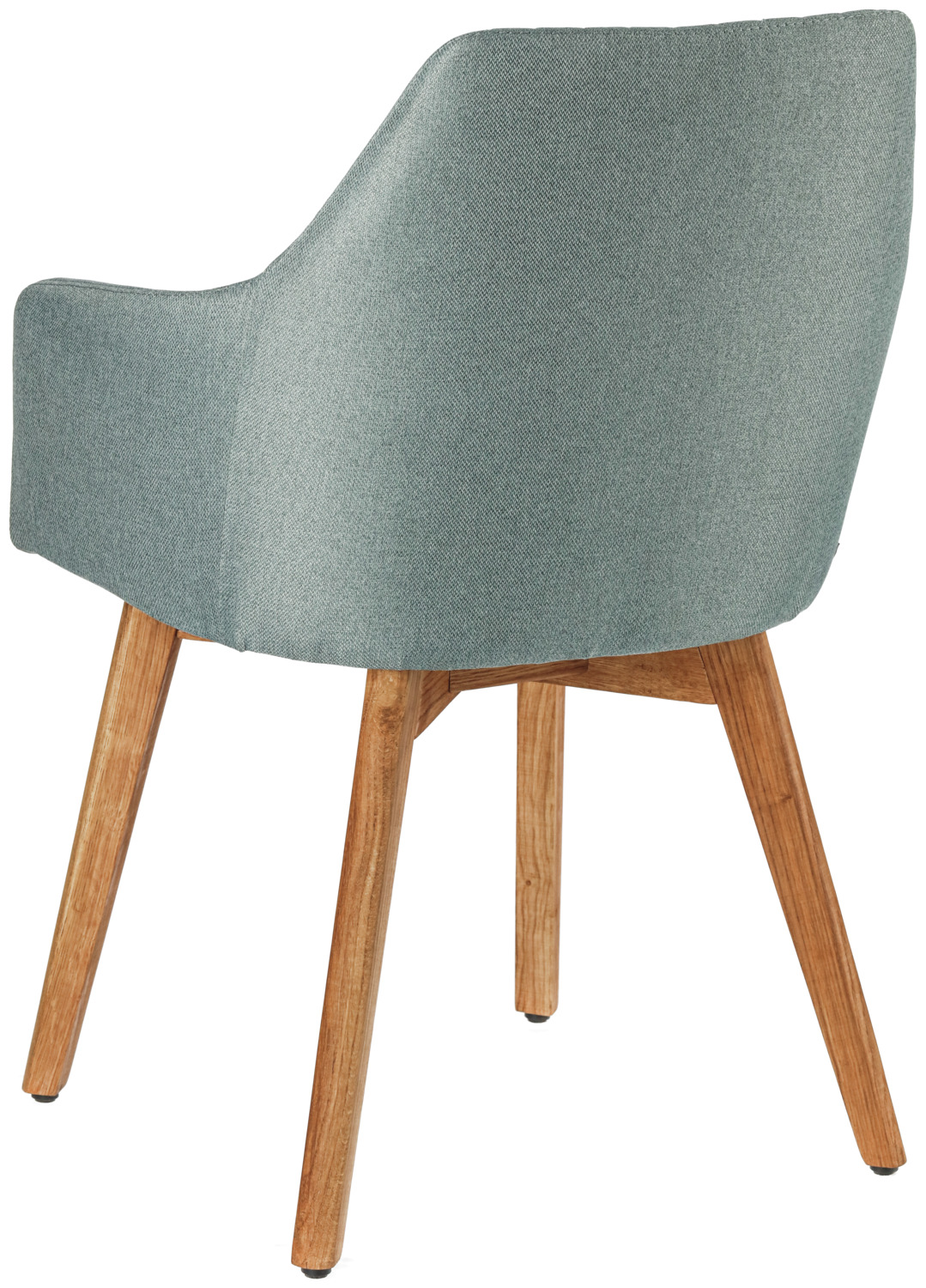 VEGA Arne Armchair Set of 2, Upholstered Light-blue Polyester Fabric, Solid Oiled Oak Frame, 56.5x60x85.5 cm, FSC Certified