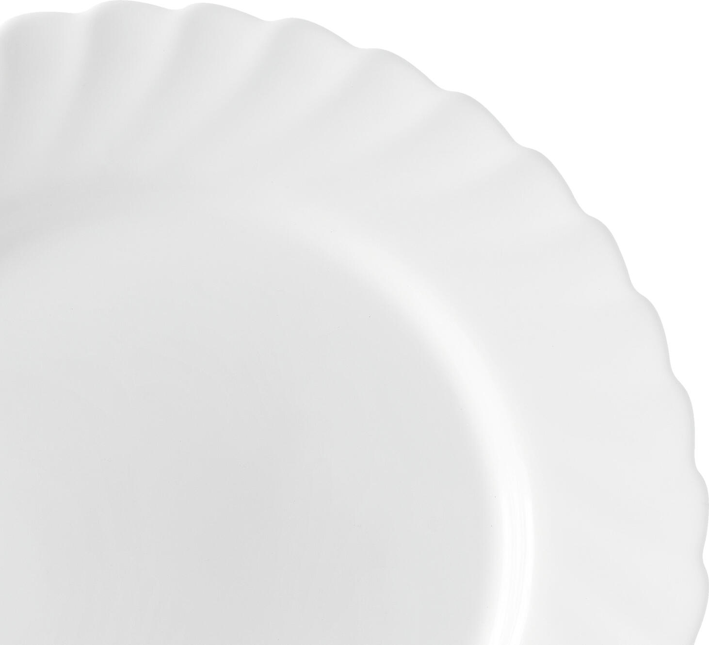 Set de 6 boluri Arcoroc Trianon, sticla opala temperata, Alb, 340ml, Diametru 12cm, rezistente la socuri si stivuibile