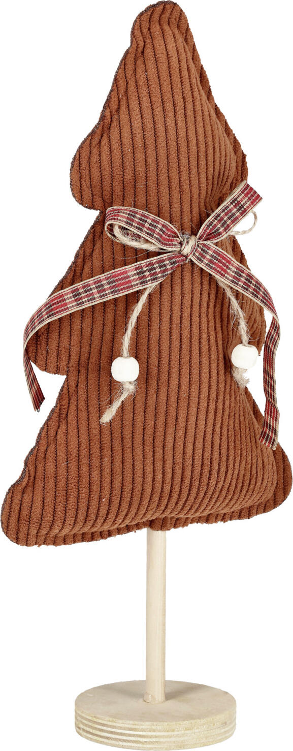 unknown LUSINI Solutions GmbH Tree decoration Abetare Dekobaum Abetare Tree decoration Abetare; 14x6.5x30.5 cm (LxWxH); brown/natural/white Dekobaum Abetare; 14x6.5x30.5 cm (LxBxH); braun/natur/weiß Tree decoration made of corduroy and wood. Dekobaum aus Cordstoff und Holz.