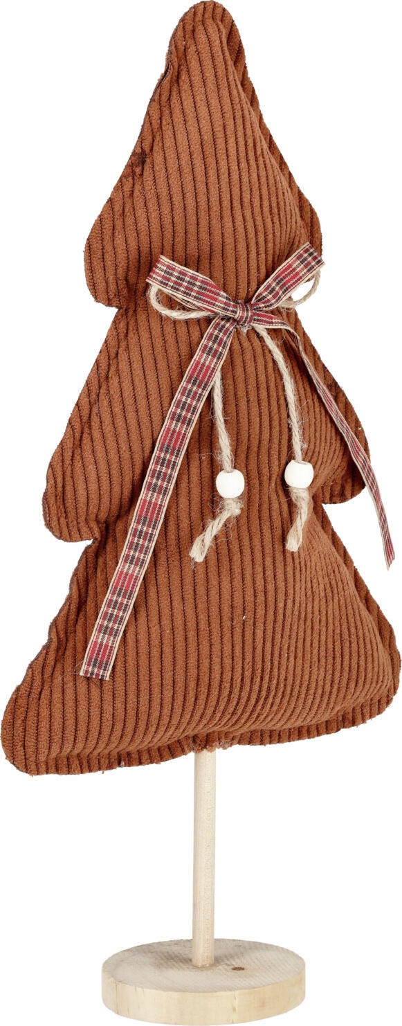 unknown LUSINI Solutions GmbH Tree decoration Abetare Dekobaum Abetare Tree decoration Abetare; 17.5x7x36 cm (LxWxH); brown/natural/white Dekobaum Abetare; 17.5x7x36 cm (LxBxH); braun/natur/weiß Tree decoration made of corduroy and wood. Dekobaum aus Cordstoff und Holz.