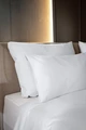 Erwin M. Lusini Scalea Pillowcase, 100% Cotton Fine Satin, 300 TC, 40x40 cm, White, Hotel Side Fastening, OEKO-TEX Standard 100