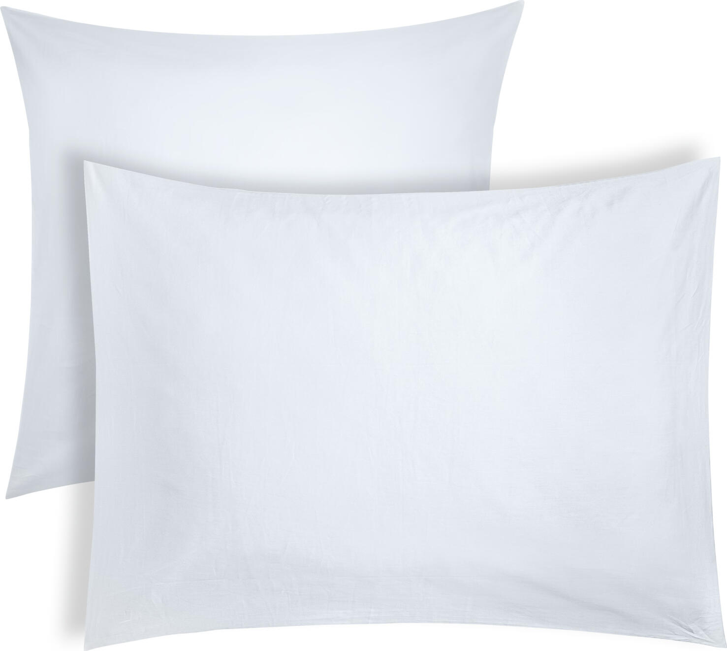 ERWIN M. LUSINI Scalea Pillow Cover, 100% Cotton Fine Satin, 300 TC, 65 x 100 cm, White, Hotel Side Fastening, OEKO-TEX Standard 100