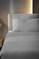 Fața de pernă ERWIN M. LUSINI Scalea, 100% Bumbac Satin Fin, 300 TC, 65x100 cm, Gri, Închidere Hotelieră Laterală, OEKO-TEX Standard 100