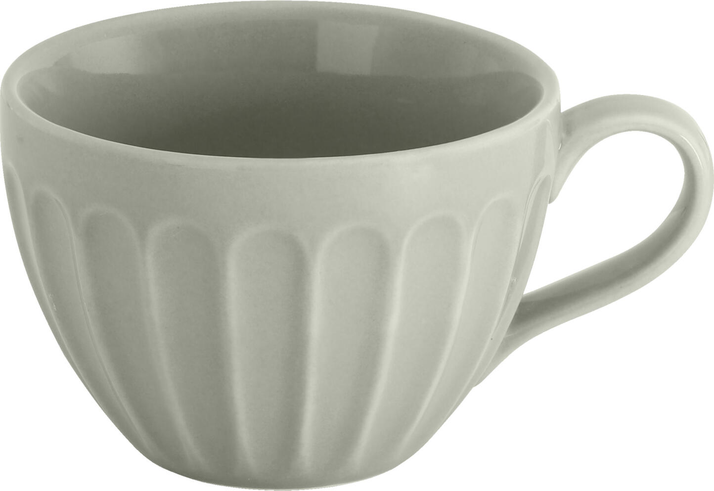VEGA Bel Colore Porcelain Coffee Cup, 190 ml, Grey, Dishwasher and Microwave Safe, Set of 6