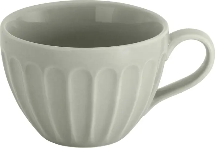 VEGA Bel Colore Porcelain Coffee Cup, 190 ml, Grey, Dishwasher and Microwave Safe, Set of 6