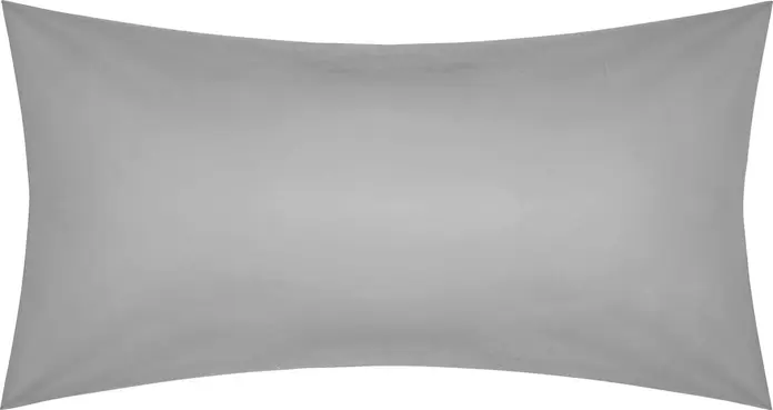 Erwin M. Lusini Scalea Pillowcase, 100% Cotton Fine Satin Weave, 300 TC, 40x80 cm, Grey, Hotel Side Fastening, OEKO-TEX Standard 100