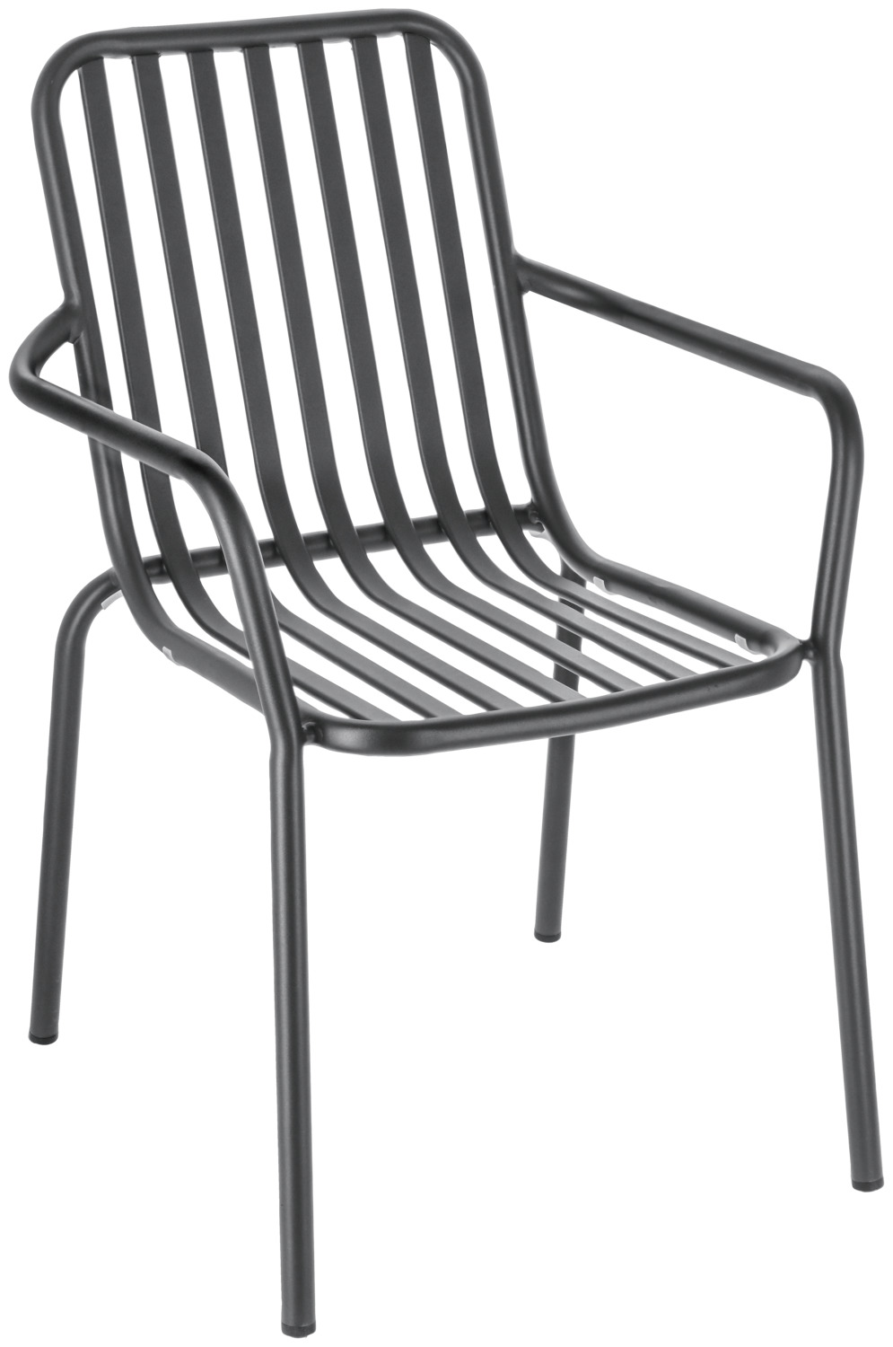 VEGA LUSINI Solutions GmbH Outdoor stacking chair Merida Outdoor Stapelstuhl Merida Outdoor stacking chair Merida; 57x64x85 cm (WxDxH); anthracite; 2 piece / pack Outdoor Stapelstuhl Merida; 57x64x85 cm (BxTxH); anthrazit; 2 Stück / Pack Modern outdoor chair made of powder-coated aluminum. Stackable, weatherproof and UV-resistant. Includes plastic gliders. Suitable for outdoor use. Delivered assembled. Order matching seat cushions separately at the same time. Moderner Outdoorstuhl aus pulverbeschichtetem Alumimium. Stapelbar, wetterfest und UV-beständig. Inklusive Kunststoffgleiter. Für den Außenbereich geeignet. Lieferung erfolgt montiert. Passende Sitzkissen gleich dazu bestellen.