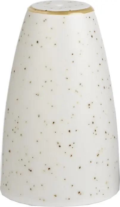 Churchill Stonecast Profile Pepper Shaker, Barley White, Hand-Decorated Rustic Edge, 7 cm, Set of 12