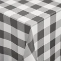 ERWIN M. LUSINI Countryline Square Tablecloth, 150 x 150 cm, 100% Polyester, Grey Checkered Pattern, OEKO-TEX Standard 100, Durable and Easy Care