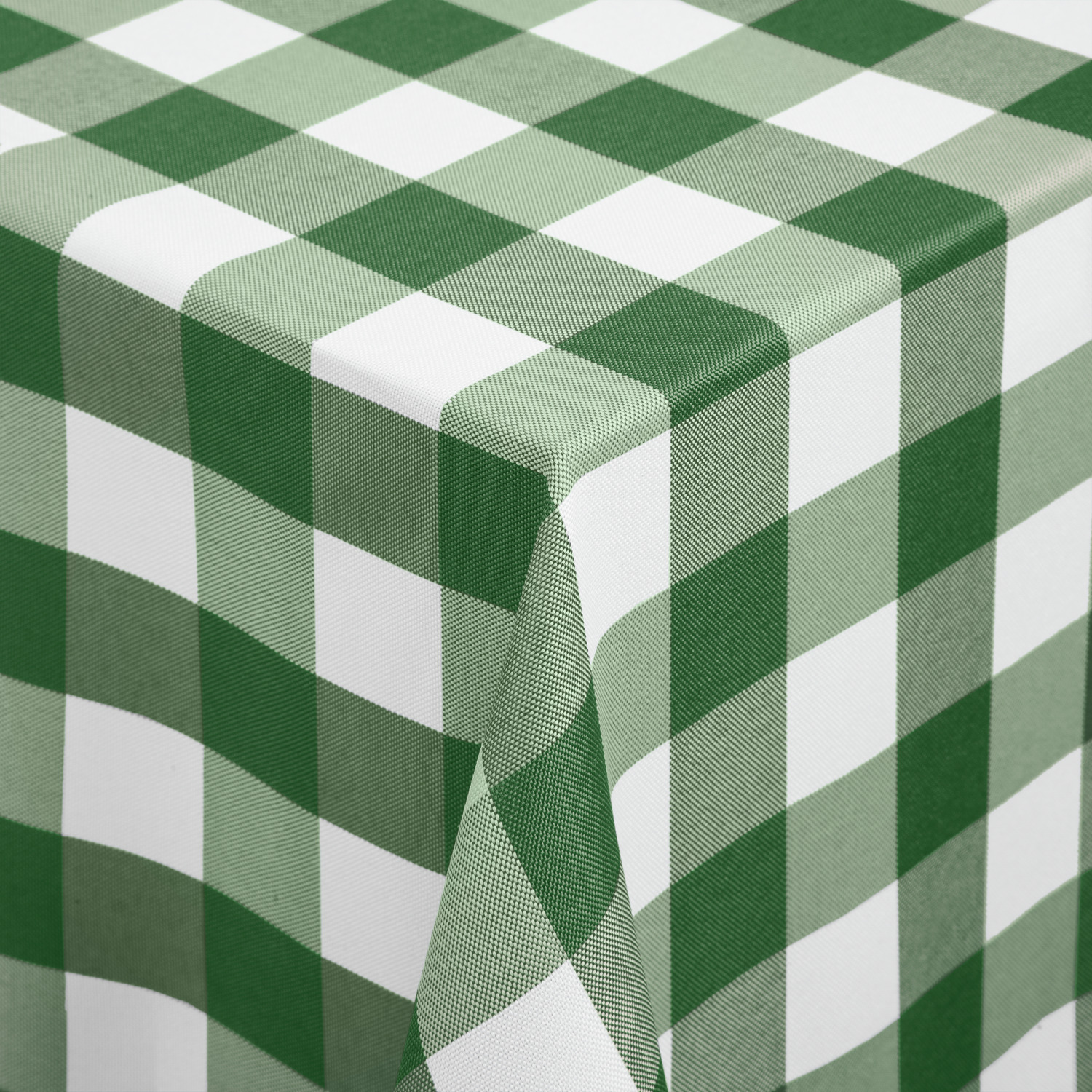 Erwin M. Lusini Countryline Square Tablecloth, 80 x 80 cm, 100% Polyester, Green Check Pattern, OEKO-TEX Standard 100, Durable and Easy Clean