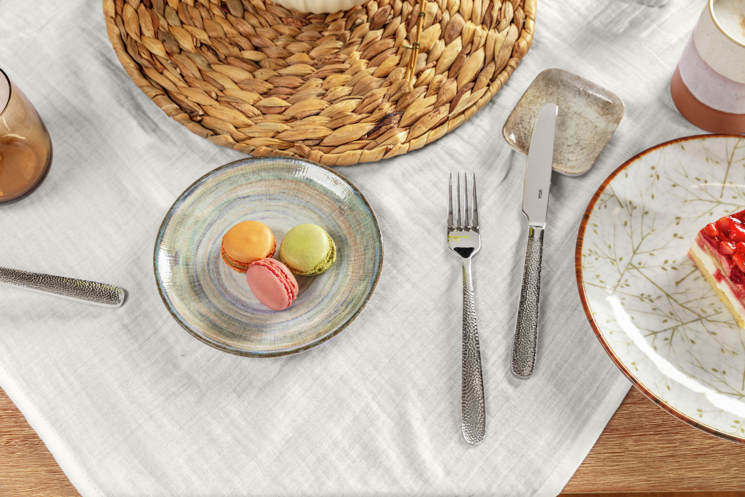 VEGA Jupiter Porcelain Flat Plate Set of 6, 16.5 cm Round Multicoloured Digital Print, Dishwasher and Microwave Safe