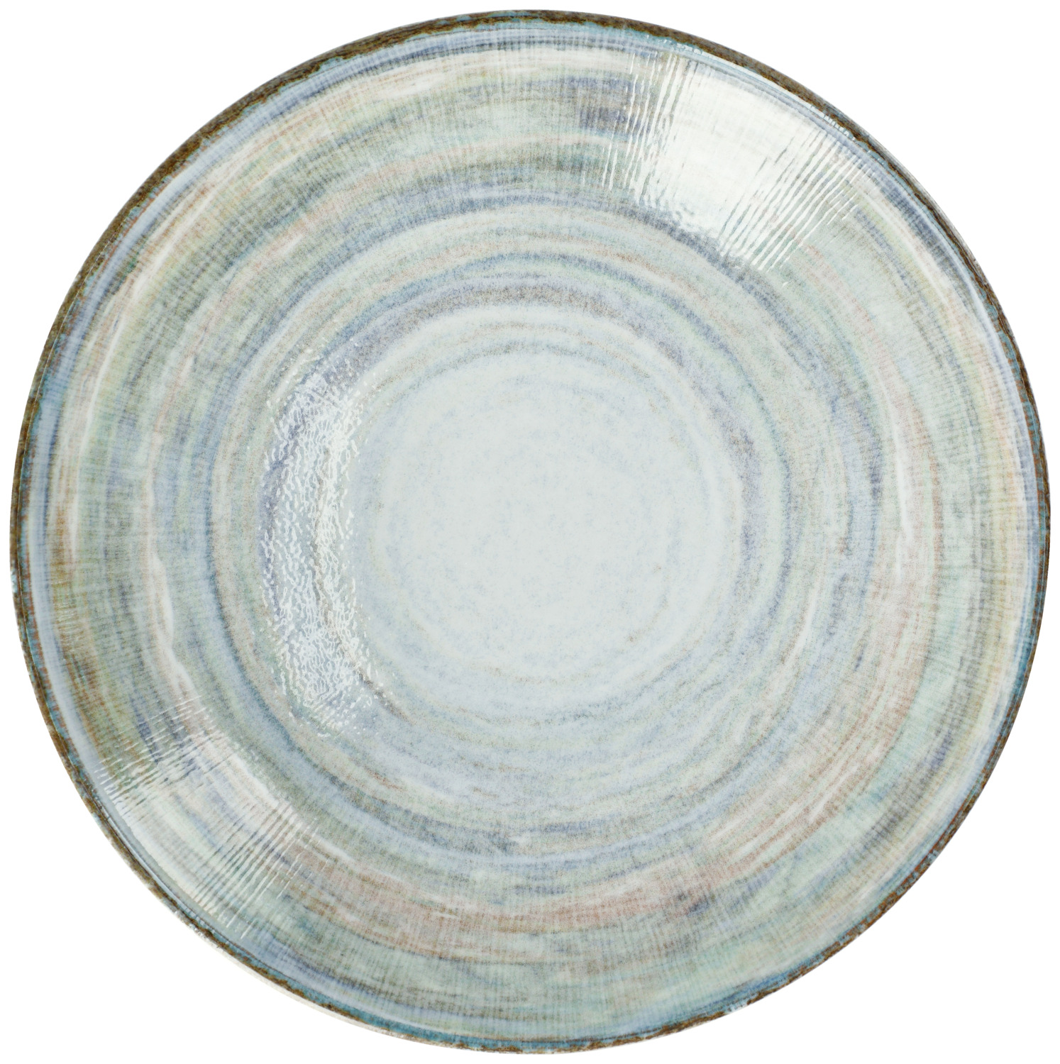 VEGA Jupiter Deep Plate Set of 6, Porcelain Multicoloured Digital Print, 30 cm Diameter, 1700 ml Capacity, Dishwasher and Microwave Safe