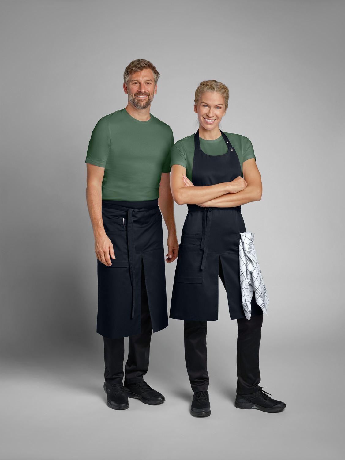 Tricou Barbati JOBELINE Malme cu Maneca Scurta, Croiala Regular Fit, Bumbac Stretch Jersey, Spate Extra-lung, Guler Rotund, Pentru Catering si Ospitalitate