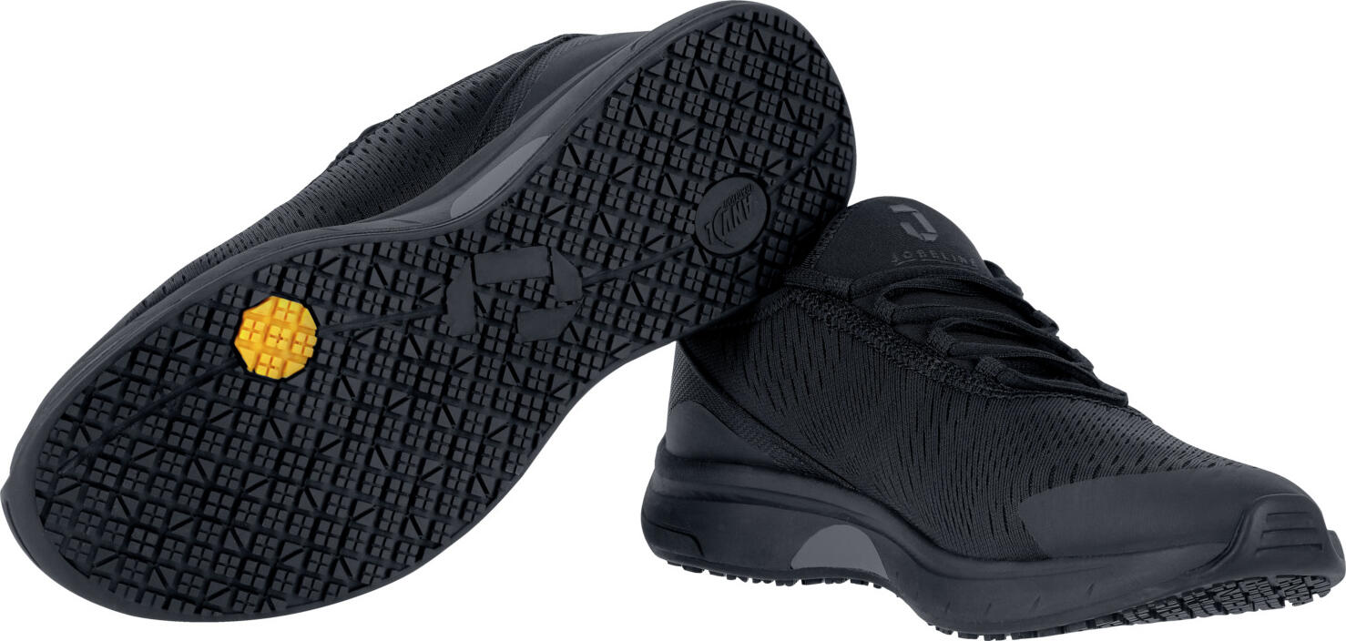 Jobeline Flash Waterproof Lightweight Work Sneakers O1 EN ISO 20345:2022 Water-Repellent Breathable Mesh Slip-Resistant Rubber Outsole Black