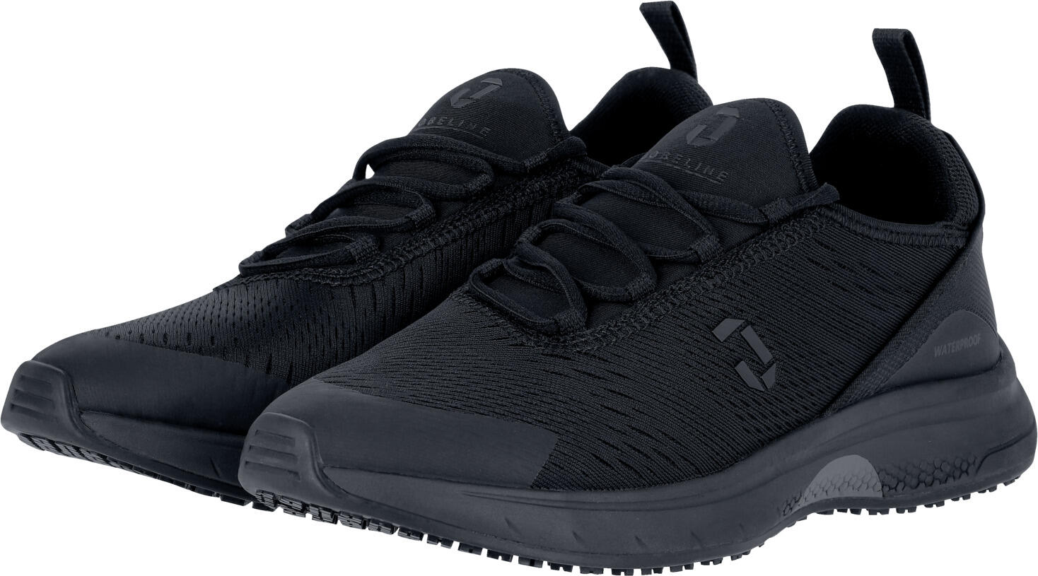 Jobeline Flash Waterproof Safety Sneakers O1 EN ISO 20345:2022, Breathable Mesh, SR Slip-Resistant Rubber Sole, Unisex, Black