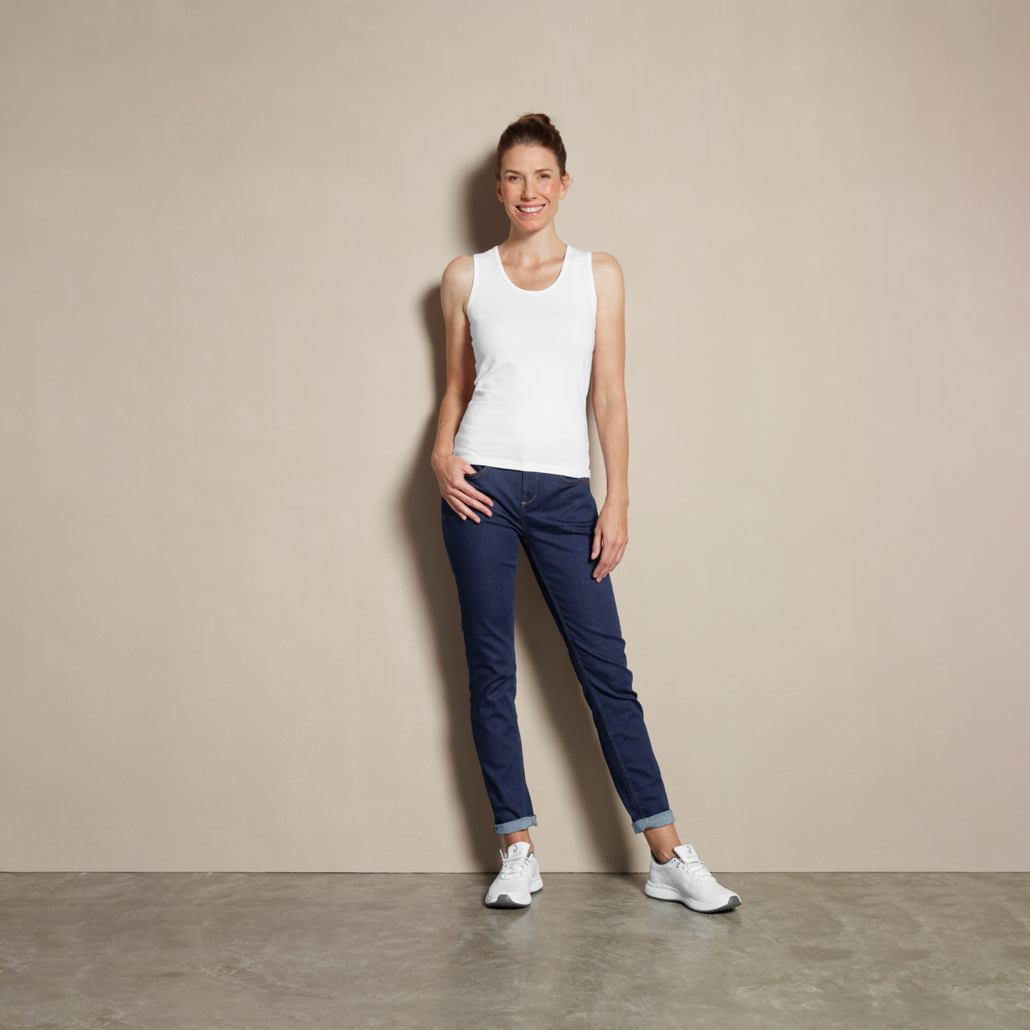 Set de 2 bucati Maie PULSIVA pentru femei, Maie Dubla din Jersey de Bumbac, Decolut Rotund, Croiala Ajustata cu Talie Inalta, 95% Bumbac 5% Spandex