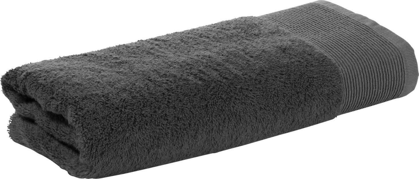 ERWIN M. LUSINI Solutions GmbH Shower towel Balance Duschtuch Balance Shower towel Balance; 70x140 cm (WxL); anthracite Duschtuch Balance; 70x140 cm (BxL); anthrazit 60% cotton, 40% viscose (bamboo fiber). Weight approx. 600 g/m². Walk terry shower towel with a silky sheen and velvety feel. Border with a pleated look in woven structure. Viscose fiber, obtained from bamboo, is more absorbent than conventional cotton. Personalization possible. 60 % Baumwolle, 40 % Viskose (Bambusfaser). Gewicht ca. 600 g/m². Walkfrottier Duschtuch mit seidigem Glanz und samtigem Griff. Bordüre mit einer Plissee-Optik in gewebter Struktur. Viskosefaser, gewonnen aus Bambus, ist saugfähiger als herkömmliche Baumwolle. Personalisierung möglich.