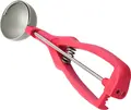 Stöckel Soleya Ice Cream Scoop, 42ml, 5.1cm, 18/10 Stainless Steel with Non-Stick Coating, Ergonomic Cold-Resistant Handle, Red, Made in Germany
