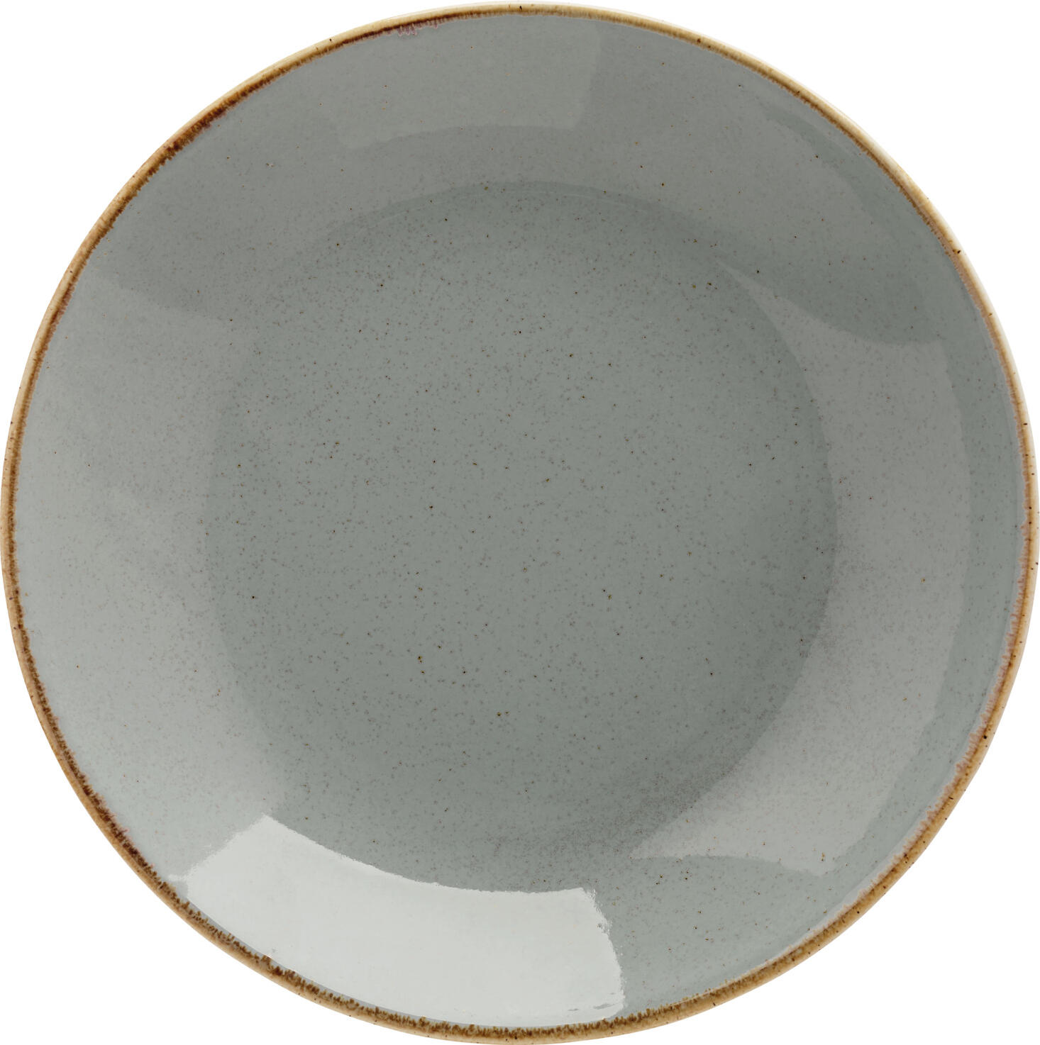 VEGA Sidina Deep Coupe Plates, Porcelain, 26 cm Diameter, 500 ml, Grey, Dishwasher and Microwave Safe, Set of 6