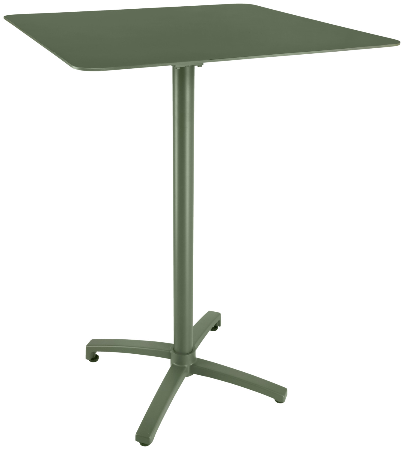VEGA LUSINI Solutions GmbH Outdoor aluminum bar table Taipa quadratisch Outdoor-Aluminium-Stehtisch Taipa quadratisch Outdoor aluminum bar table Taipa quadratisch; 80x80x108 cm (LxWxH); Table top olive, base olive; square Outdoor-Aluminium-Stehtisch Taipa quadratisch; 80x80x108 cm (LxBxH); Platte oliv, Gestell oliv; quadratisch High-quality aluminum bar table with powder coating for outdoor use, with folding top. The material is particularly robust, rust-proof and UV-resistant. Thanks to the powder coating, the surface not only impresses with its elegant appearance, but also with its increased scratch resistance and durability. Available in various colors and sizes. Hochwertiger Aluminium-Stehtisch mit Pulverbeschichtung für den Außenbereich, mit klappbarem Top. Das Material ist besonders robust, rostfrei und UV-beständig. Dank der Pulverbeschichtung überzeugt die Oberfläche nicht nur durch eine edle Optik, sondern auch durch erhöhte Kratzfestigkeit und Langlebigkeit. In verschiedenen Farben und Größen erhältlich.