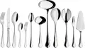 Set de tacuri VEGA Chippendale 12 piese, Otel Inoxidabil 18/10 Crom-Nichel, Finisaj Lustruit Oglinda, Grosime 2.5mm, Lungime 19.9 cm, Safe la Masina de Spalat, Argintiu