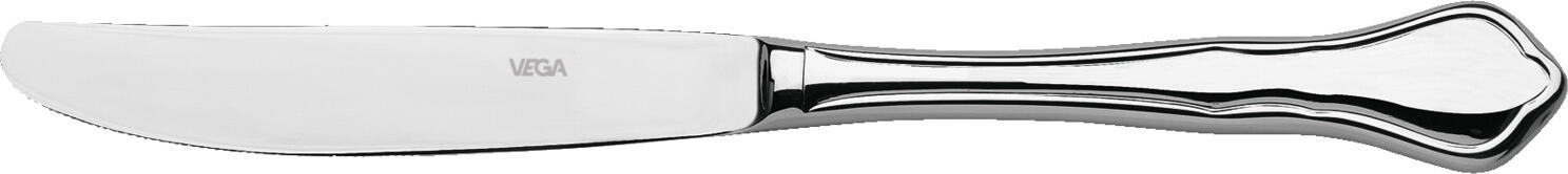Столовый нож VEGA Chippendale, нержавеющая сталь 18/10 хром-никель, 22.6 см, зеркальная полировка, пригодны для посудомоечной машины, дизайн LUSINI Германия