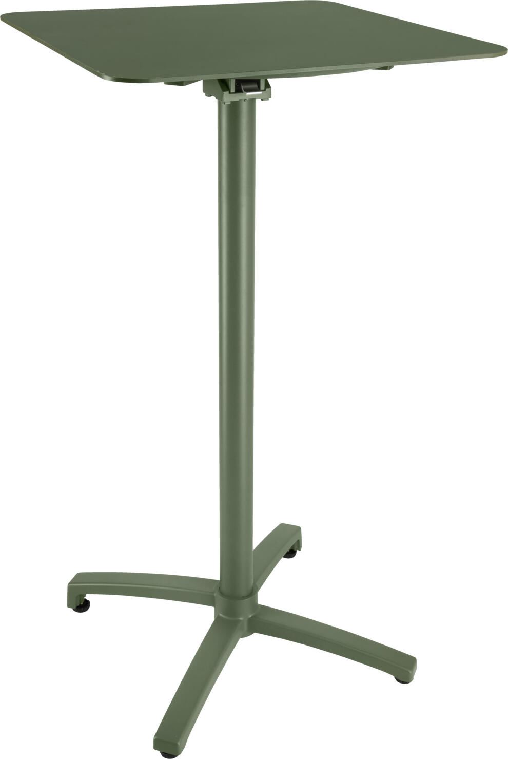 VEGA LUSINI Solutions GmbH Outdoor aluminum bar table Taipa quadratisch Outdoor-Aluminium-Stehtisch Taipa quadratisch Outdoor aluminum bar table Taipa quadratisch; 60x60x108 cm (LxWxH); Table top olive, base olive; square Outdoor-Aluminium-Stehtisch Taipa quadratisch; 60x60x108 cm (LxBxH); Platte oliv, Gestell oliv; quadratisch High-quality aluminum bar table with powder coating for outdoor use, with folding top. The material is particularly robust, rust-proof and UV-resistant. Thanks to the powder coating, the surface not only impresses with its elegant appearance, but also with its increased scratch resistance and durability. Available in various colors and sizes. Hochwertiger Aluminium-Stehtisch mit Pulverbeschichtung für den Außenbereich, mit klappbarem Top. Das Material ist besonders robust, rostfrei und UV-beständig. Dank der Pulverbeschichtung überzeugt die Oberfläche nicht nur durch eine edle Optik, sondern auch durch erhöhte Kratzfestigkeit und Langlebigkeit. In verschiedenen Farben und Größen erhältlich.