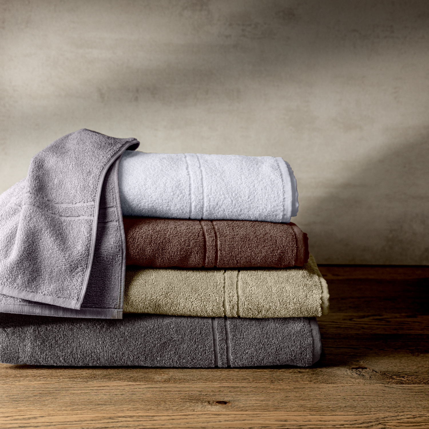 Prosop de baie ERWIN M. Dina, 100% bumbac terry twisted, 100 x 150 cm, 500 g/m², Certificare OEKO-TEX Standard 100, Taupe