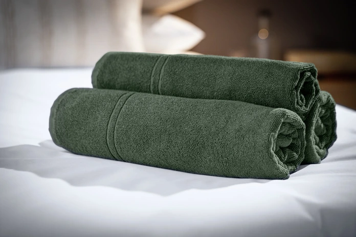 ERWIN M. LUSINI Dina Face Towels, 100% Cotton Twisted Terry, 30 x 30 cm, Dark Olive, Set of 10 Pieces, OEKO-TEX Standard 100 Certified