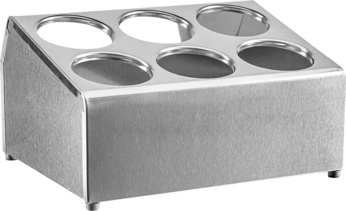 PULSIVA Cutlery Tray, 6-Fold Stainless Steel 18/0 Chrome, Rustproof, Silver, 38 x 29.5 x 21 cm