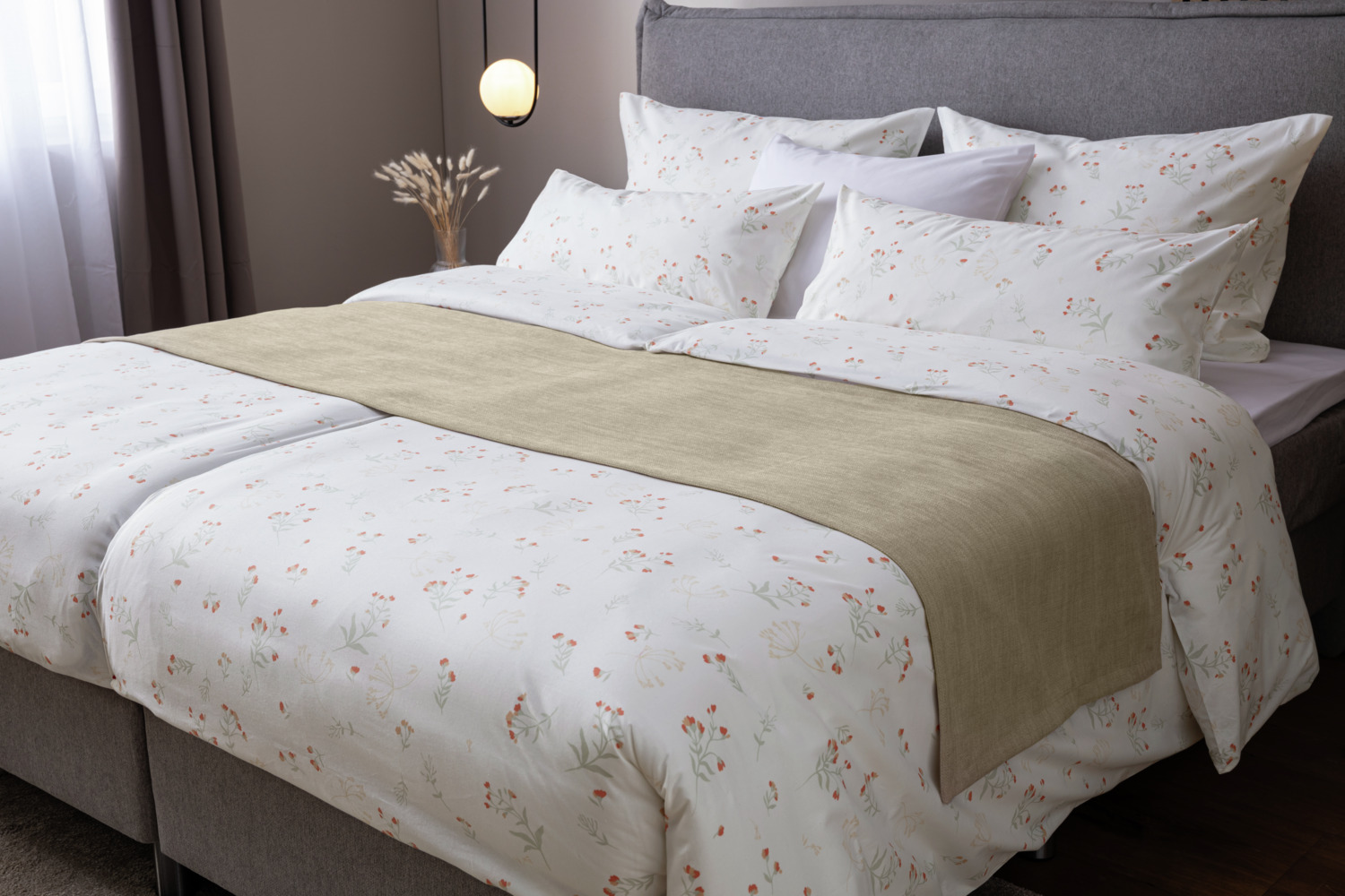 ERWIN M. Iseo Yardware Bed Linen, 170 cm Width, Multicolored Striped Renforce Fabric, 80% Cotton 20% Polyester, OEKO-TEX Standard 100