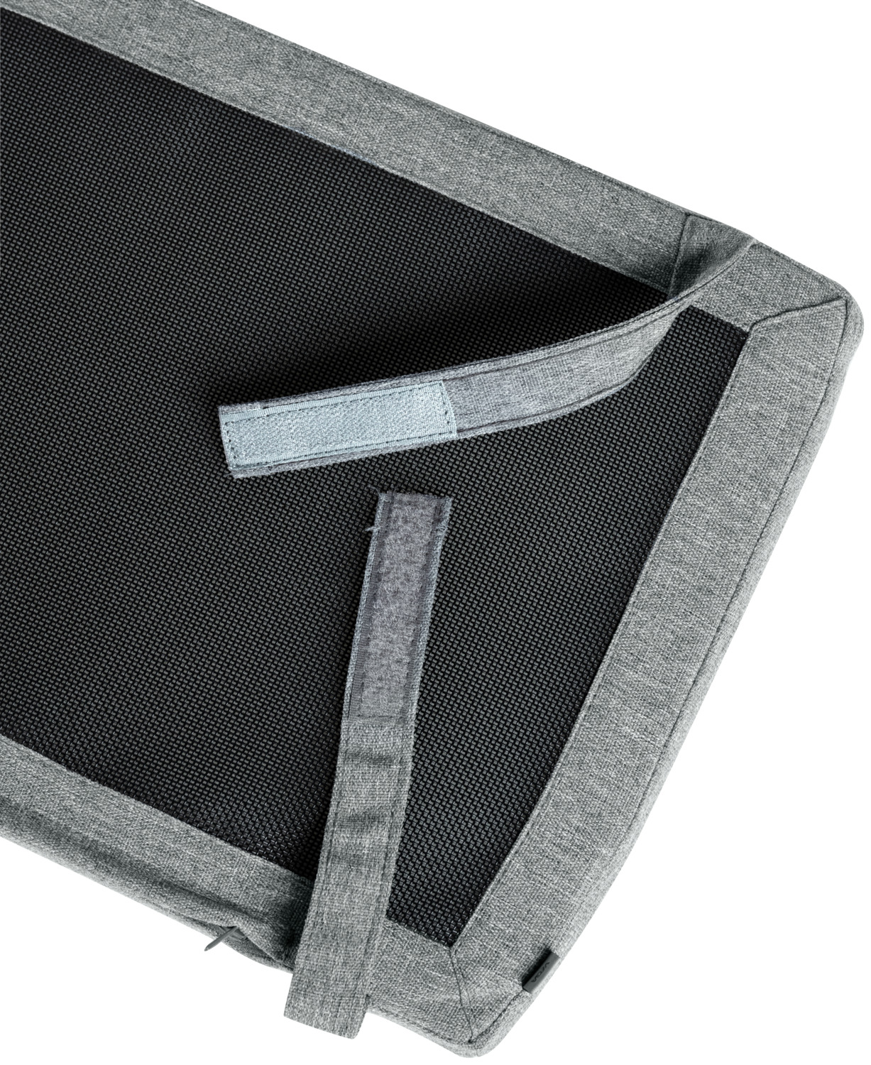 VEGA Expose Bench Pad, 30 x 180 x 3.5 cm, Anthracite Mottled, Quick-Dry-Foam Filling, Removable Washable Olefin Cover with Zipper and Straps