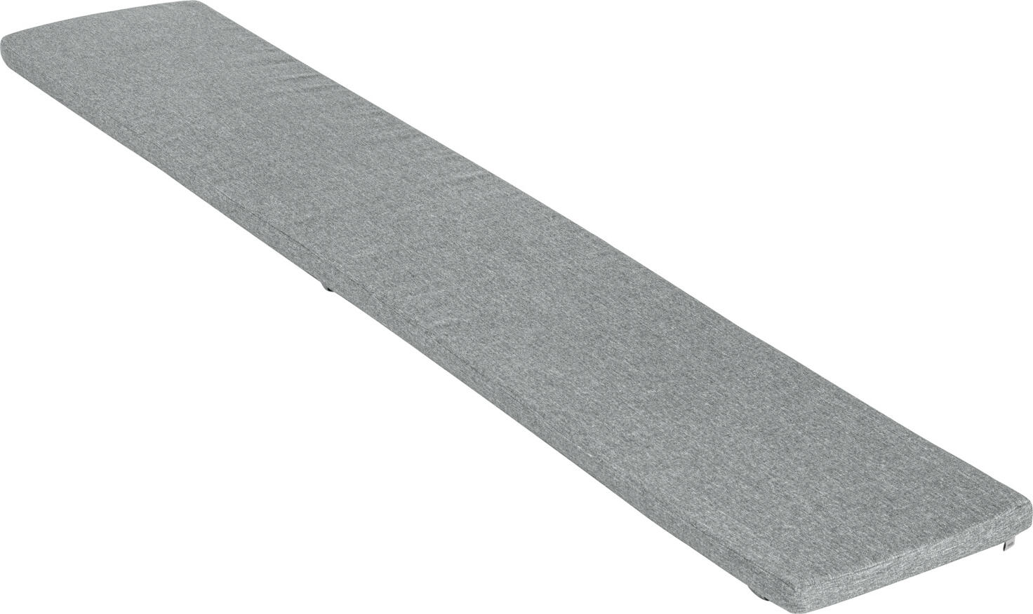 VEGA LUSINI Solutions GmbH Bench pad Expose Bankauflage Expose Bench pad Expose; 30x180x3.5 cm (WxLxH); anthracite mottled Bankauflage Expose; 30x180x3.5 cm (BxLxH); anthrazit meliert Bench pad suitable for the Expose bench made of 100% Olefin, Quick-Dry-Foam filling. Removable cover with zipper on the back and washable at 30°C. Olefin combines the look of cotton fabrics with the positive properties of synthetic fabrics, creating a cozy living room atmosphere in the outdoor area. Particularly sustainable, as the fibers used in Olefin production are 100% recyclable and therefore hardly any waste is produced during the manufacturing process. Bankauflage passend für die Sitzbank Expose aus 100 % Olefin, Füllung Quick-Dry-Foam. Bezug durch Reißverschluss an der Rückseite abnehmbar und bei 30 °C waschbar. Olefin vereint die Optik von Baumwollstoffen mit den positiven Eigenschaften synthetischer Stoffe und sorgt somit für eine gemütliche Wohnzimmeratmosphäre im Outdoor-Bereich. Besonders nachhaltig, da die Fasern bei der Olefin Produktion zu 100 % wiederverwendbar sind und somit kaum Abfall während des Herstellungsprozesses entsteht.