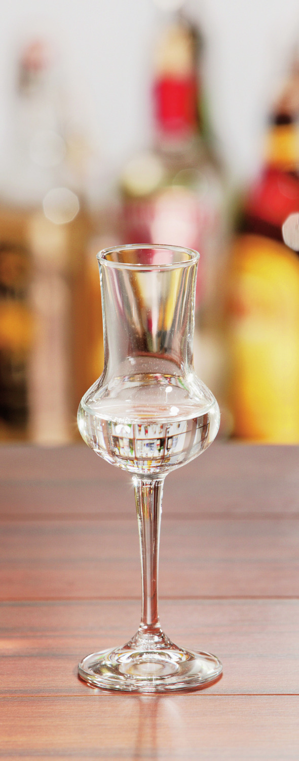 Bormioli Rocco Riserva Grappa Glasses, 90 ml, Transparent Glass, 16.5 cm Height, Dishwasher Safe, Set of 6