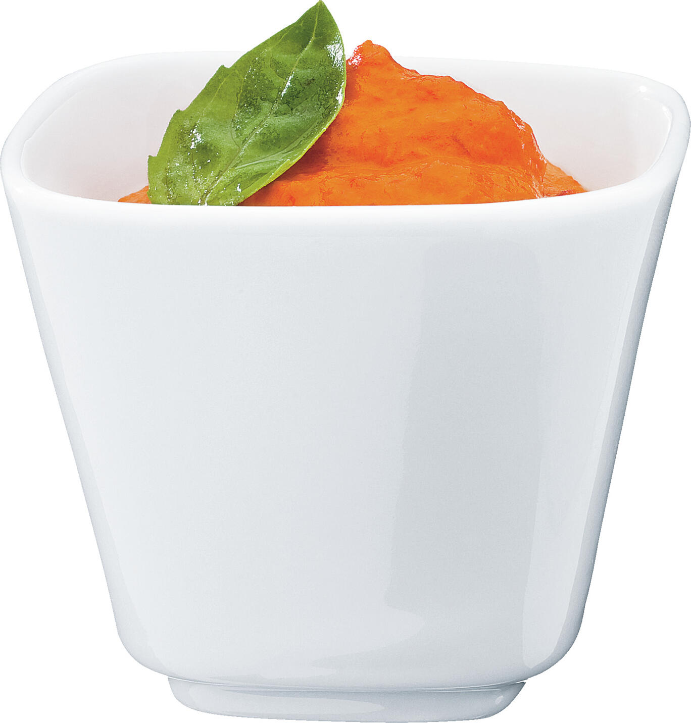 PULSIVA Adelina Mini Bowl Set of 6, White Porcelain Square Bowls, 60ml, 5.5x5.5x5 cm, Microwave and Dishwasher Safe