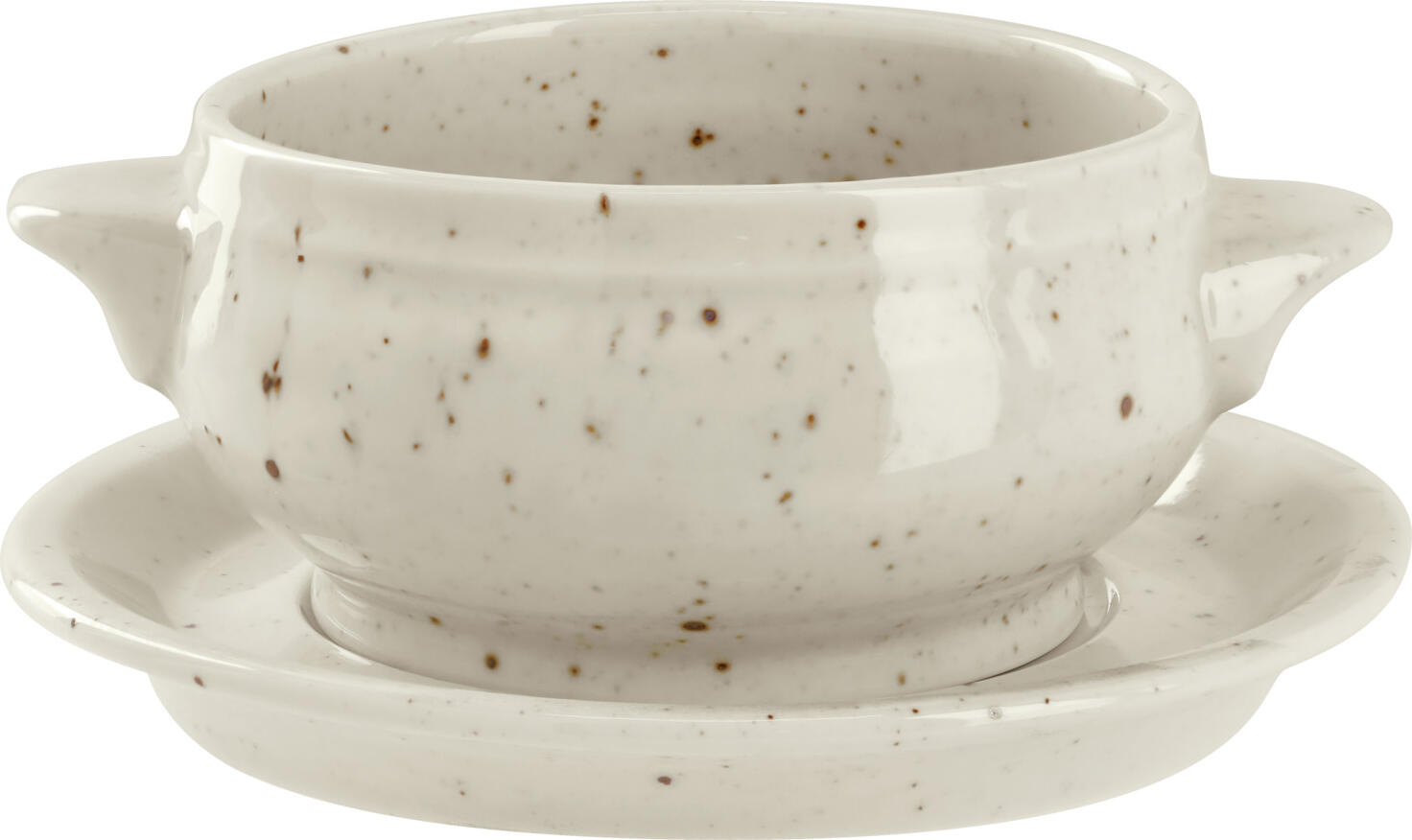 Farfurii pentru supa si combinat VEGA Alessia din porțelan colorat, design cu pete irregulare, diametru 18 cm, rezistente la masina de spalat vase si cuptor cu microunde, set de 6 piese