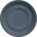 VEGA Alessia Soup Saucers, Porcelain, 17 cm Diameter, Grey with Irregular Speckles, Dishwasher and Microwave Safe, Set of 6
