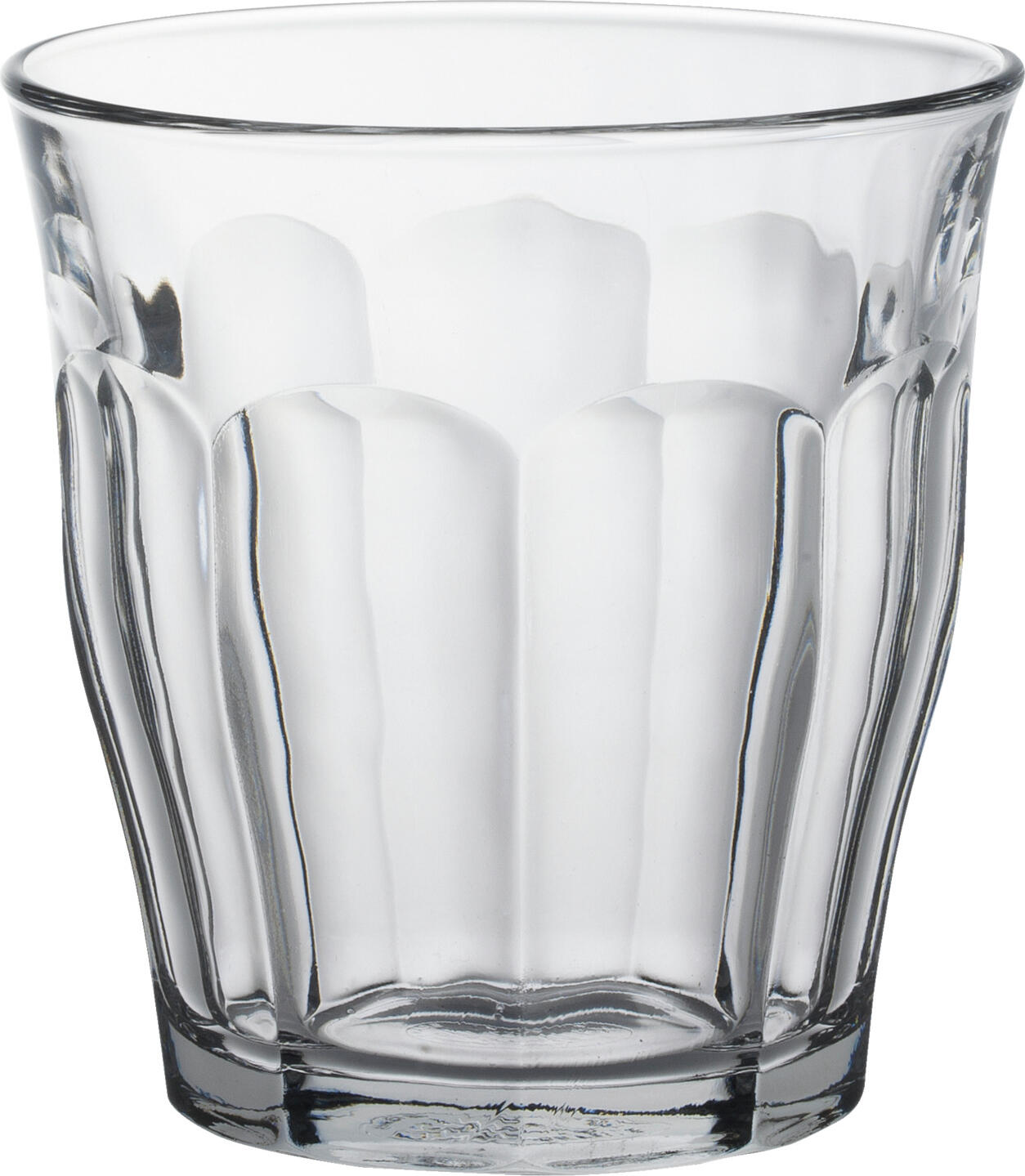 Duralex Duralex SCOP SA Universal glass Picardie Universalglas  Picardie Universal glass Picardie; 310 ml, 9x9.4 cm (ØxH); transparent; 6 piece / pack Universalglas  Picardie; 310 ml, 9x9.4 cm (ØxH); transparent; 6 Stück / Pack The Picardie glasses from Duralex in the filling sizes 130 ml to 580 ml are the ideal solution for professional use in restaurants, hotels, bars, cafeterias and canteens. Whether for small quantities of drinks such as espresso, digestifs or shots, medium portions such as water, soft drinks or juices or larger quantities for beer and long drinks - the Made in France glasses combine high impact resistance, durability and a timeless, simple look that blends effortlessly into any table setting. Versatile shape for everyday catering Picardie glasses are made from tempered soda-lime glass and are dishwasher-safe and temperature-resistant, making them ideal for professional catering. The classic, slightly conical shape sits comfortably in the hand and saves valuable storage space in the pantry and scullery - regardless of the glass size. Efficient, hygienic and sustainable Thanks to the neutral design, the glasses match different service lines and can be easily combined with each other. The high impact resistance reduces breakage, while the easy-care use in industrial dishwashers ensures hygienic standards. The glasses are also recyclable and durable, making them a sustainable solution for the catering industry. * Professional glass - space-saving and efficient in dishwashing processes * Tempered soda-lime glass - more shatterproof than standard crystal glass * dishwasher-safe up to 65 °C - ideal for everyday catering use * classic, neutral shape - suitable for any table setting * ergonomic design - easy to grip * Versatile use - ideal for espresso, digestifs, whiskey or water with espresso * Made in France - manufactured by Duralex, a traditional glass producer * Durable and sustainable - fully recyclable Die Picardie Gläser von Duralex in den Füllgrößen 130?ml bis 580?ml sind die ideale Lösung für den professionellen Einsatz in Restaurants, Hotels, Bars, Cafeterien und Kantinen. Ob kleine Getränkemengen wie Espresso, Digestifs oder Shots, mittlere Portionen wie Wasser, Softdrinks oder Säfte oder größere Mengen für Bier und Longdrinks – die Gläser Made in France kombinieren hohe Stoßfestigkeit, Langlebigkeit und eine zeitlos-schlichte Optik, die sich mühelos in jede Tischkultur integriert. Vielseitige Form für den Gastro-Alltag Die Picardie Gläser werden aus gehärtetem Kalk-Natron-Glas gefertigt und sind spülmaschinenfest sowie temperaturbeständig, wodurch sie den Anforderungen in der professionellen Gastronomie standhalten. Die klassische, leicht konische Form liegt gut in der Hand und spart wertvollen Stauraum in Lagerung und Spülküche – unabhängig von der Glasgröße. Effizient, hygienisch und nachhaltig Dank des neutralen Designs passen die Gläser zu verschiedenen Servicelinien und können problemlos miteinander kombiniert werden. Die hohe Stoßfestigkeit reduziert Bruchverluste, während der pflegeleichte Einsatz in gewerblichen Spülmaschinen hygienische Standards sicherstellt. Zusätzlich sind die Gläser recyclingfähig und langlebig, was sie zu einer nachhaltigen Lösung für die Gastronomie macht. * Profi-Glas – platzsparend und effizient in Spülprozessen * gehärtetes Kalk-Natron-Glas – bruchsicherer als Standard-Kristallglas * spülmaschinenfest bis 65?°C – ideal für den täglichen Gastro-Einsatz * klassische, neutrale Form – passend zu jeder Tischgestaltung * ergonomisches Design – einfach zu greifen * vielseitige Einsatzmöglichkeiten – ideal für Espresso, Digestifs, Whiskey oder Wasser zum Espresso * Made in France – hergestellt von Duralex, traditioneller Glasproduzent * langlebig und nachhaltig – vollständig recyclingfähig