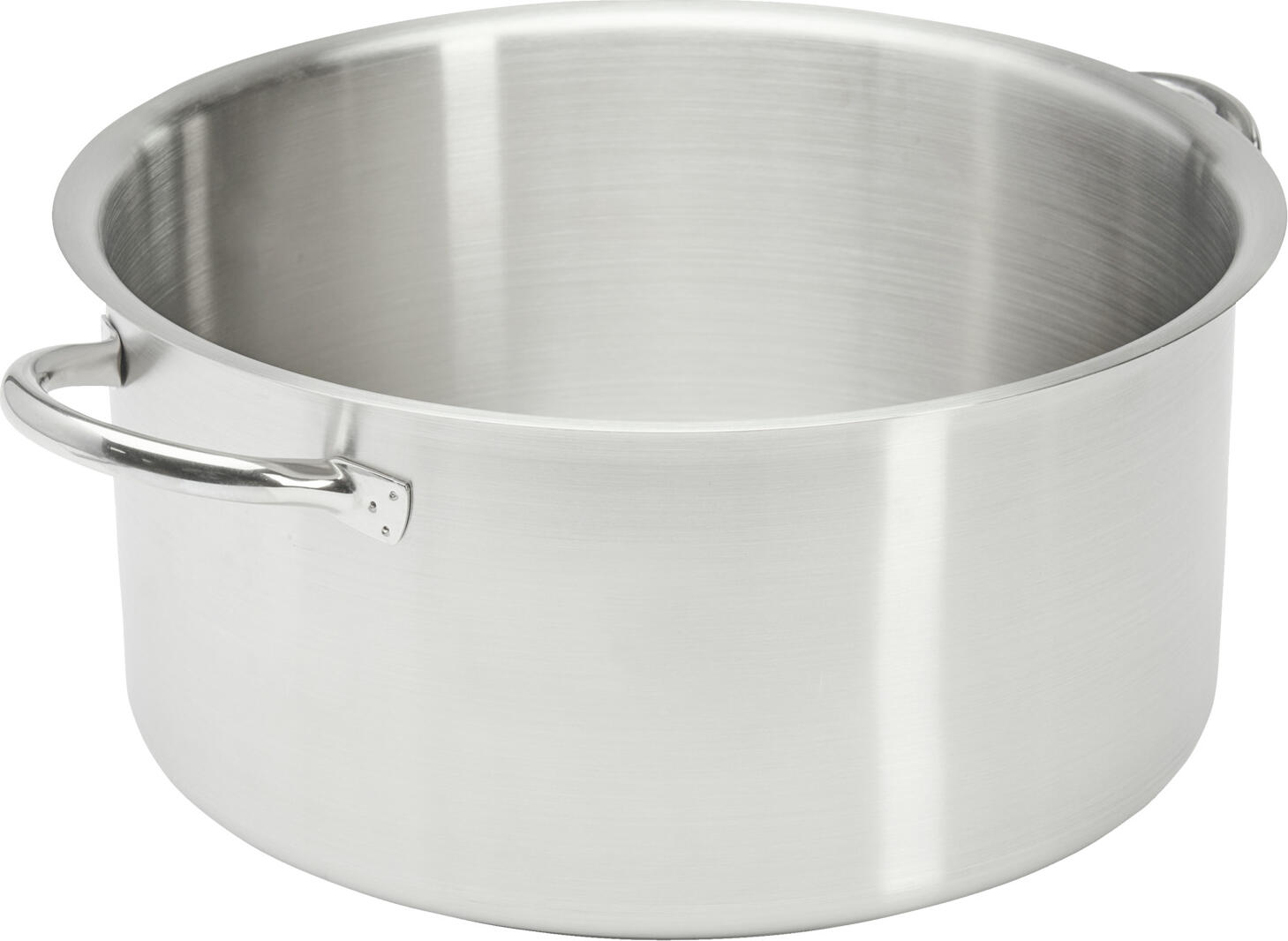 Roasting pot Prim Appety Bratentopf Prim Appety Roasting pot Prim Appety; 32 cm (Ø); silver Bratentopf Prim Appety; 32 cm (Ø); silber The De Buyer Prim Appety roasting pot has been developed for intensive use in the restaurant, hotel and catering sectors. Made from high-quality AISI 304 stainless steel, it impresses with its high durability, hygienic properties and even heat distribution. Thanks to its sturdy sandwich base, heat is distributed quickly and efficiently across the entire base surface. The roasting pot is ideal for braising, boiling and slow cooking meat, vegetables, soups or stews. The rounded body with no sharp edges makes cleaning easier and ensures safe handling in everyday professional kitchen use. The ergonomic stainless steel handles are spot-welded in several places and offer stability as well as comfortable handling, even under heavy use. The integrated all-round pouring rim enables drip-free and precise pouring. Key benefits at a glance: * Professional-grade AISI 304 stainless steel * Sandwich base for even heat distribution * All-round pouring rim for clean pouring * Suitable for all hob types, including induction * Ideal for braising, boiling and slow cooking * Satin-brushed finish * Smooth, hygienic interior surface * Multi-spot-welded stainless steel handles * Dishwasher-safe * Professional, robust and durable With the Prim Appety range, De Buyer offers reliable professional cookware for modern HORECA establishments. Der De Buyer Prim Appety Bratentopf wurde für den intensiven Einsatz in Gastronomie, Hotellerie und Catering entwickelt. Gefertigt aus hochwertigem Edelstahl AISI 304 überzeugt er durch hohe Widerstandsfähigkeit, hygienische Eigenschaften und eine gleichmäßige Wärmeverteilung. Dank des starken Sandwichbodens wird die Hitze schnell und effizient auf der gesamten Bodenfläche verteilt. Der Bratentopf eignet sich ideal zum Schmoren, Kochen und langsamen Garen von Fleisch, Gemüse, Suppen oder Eintöpfen. Der gerundete Körper ohne scharfe Kanten erleichtert die Reinigung und sorgt für sicheres Handling im professionellen Küchenalltag. Die ergonomischen Edelstahlgriffe sind mehrfach punktgeschweißt und bieten Stabilität sowie komfortables Arbeiten auch bei hoher Belastung. Der integrierte Rundum-Schüttrand ermöglicht tropffreies und präzises Ausgießen. Vorteile im Überblick: * Edelstahl AISI 304 in Profiqualität * Sandwichboden für gleichmäßige Wärmeverteilung * Rundum-Schüttrand für sauberes Ausgießen * Für alle Herdarten inklusive Induktion geeignet * Ideal zum Schmoren, Kochen und langsamen Garen * Satiniertes Bürstenfinish * Glatte, hygienische Innenoberfläche * Mehrfach punktgeschweißte Edelstahlgriffe * Spülmaschinenfest * Professionell, robust und langlebig Mit der Prim Appety Serie bietet De Buyer zuverlässiges Profi-Kochgeschirr für moderne HORECA-Betriebe.