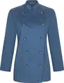 PULSIVA Pauline Women's Chef Jacket, Long Sleeve, 65% Polyester 35% Cotton, Two-Rowed 5-Button Closure, OEKO-TEX Standard 100, Straight Cut