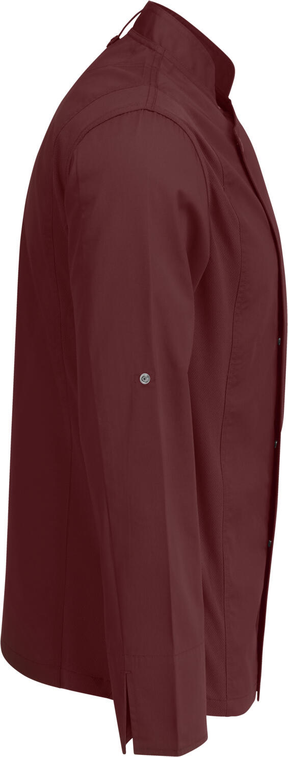 Jacket Bucatar Jobeline Carter cu Maneca Lunga pentru Barbati, 65% Poliester 35% Bumbac, Insertii de Plasa Respirabile, Burgundy, Marime 66 (3XL)