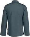 Jobeline Carter Men's Long-Sleeved Chef Jacket, 65% Polyester 35% Cotton, Breathable Mesh Inserts, Roll-up Sleeves, Greyish Blue