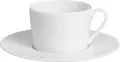 VEGA Noon Coffee Cappuccino Saucers, White Porcelain, 17 cm Diameter, Dishwasher and Microwave Safe, Set of 6