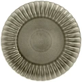 Set de 4 farfurii plate VEGA Flora, porțelan durabil gri, diametru 33.8 cm, design cu relief floral pentru catering profesional și restaurante